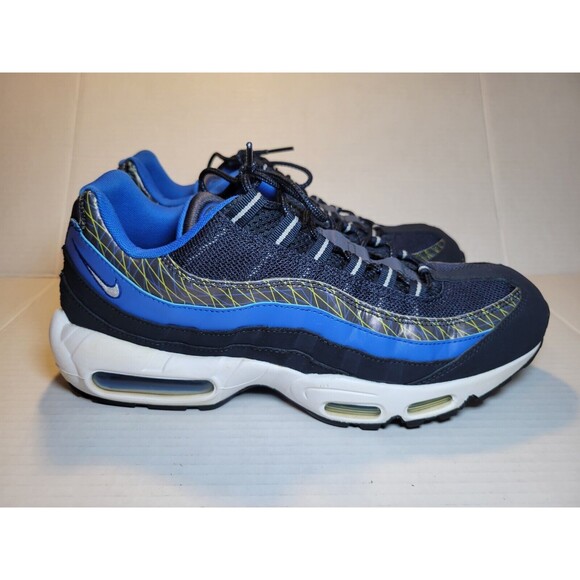 2014 Nike Air Max 95 Premium Dark Obsidian Mens 12 No‎ Box 538416-443 Blue Grey - Picture 4 of 11